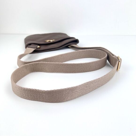 Michael Kors MK Fulton Leather Crossbody Bag Khaki - Picture 6 of 9